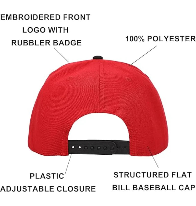 Ghostface Logo Rubber Badge Pu Snapback Cap