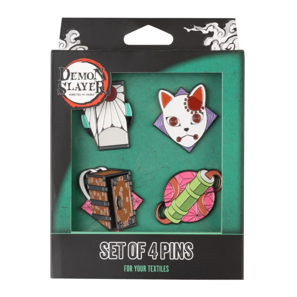 Demon Slayer Set of 4 Pin Badges