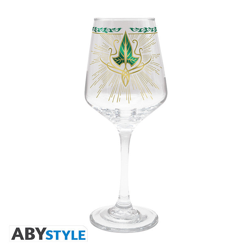 Lord of the Rings Lorien Leaf Stemmed Glass