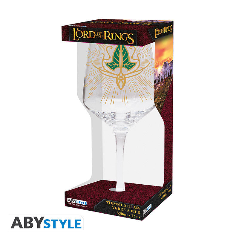 Lord of the Rings Lorien Leaf Stemmed Glass