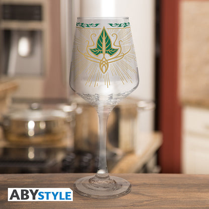 Lord of the Rings Lorien Leaf Stemmed Glass
