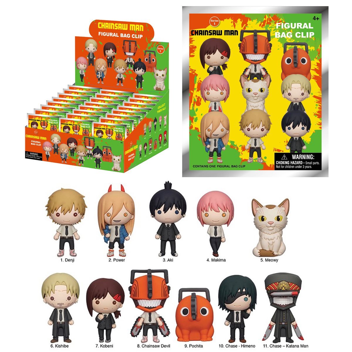 Chainsaw Man 3D Foam Magnets Series 1