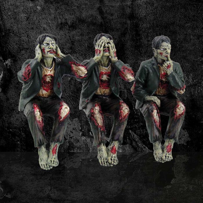 See No, Hear No, Speak No Evil Zombies 10cm Figurine