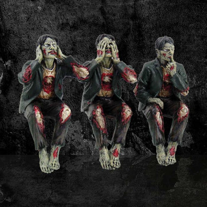 See No, Hear No, Speak No Evil Zombies 10cm Figurine