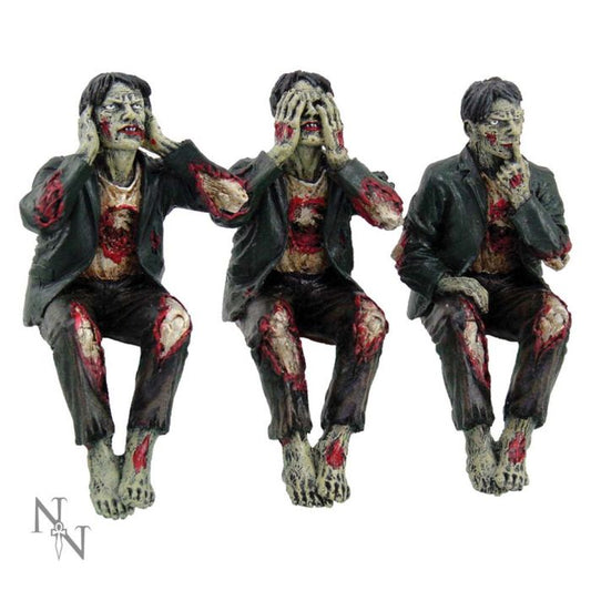 See No, Hear No, Speak No Evil Zombies 10cm Figurine