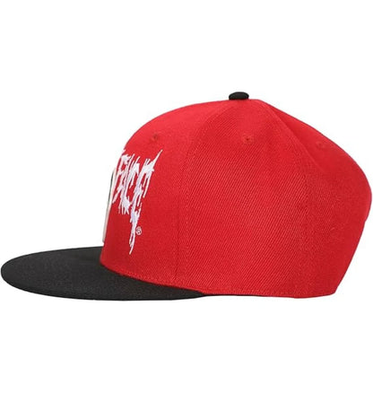 Ghostface Logo Rubber Badge Pu Snapback Cap