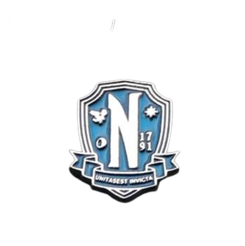 Wednesday (Nevermore Shield) Enamel Pin Badge