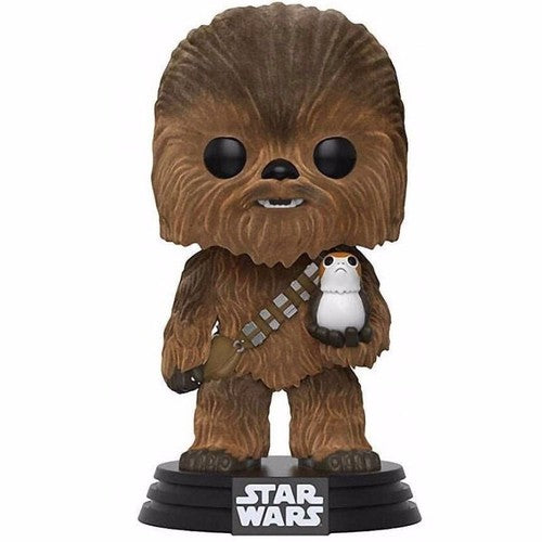 POP: Star Wars: Chewbacca w/Porg Flocked