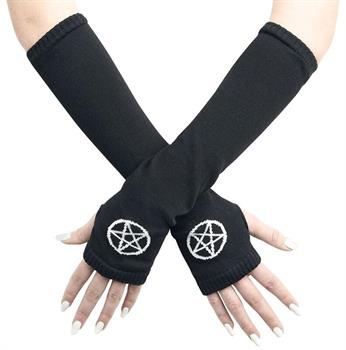 Knitted Pentagram Fingerless Gloves