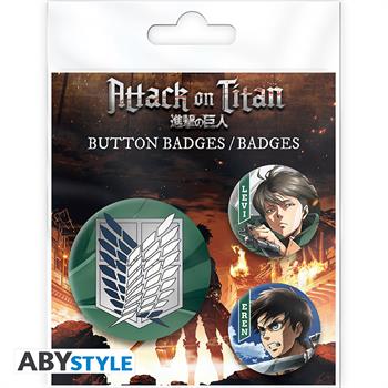 Attack on Titan - Badge Pack - Eren & Levi