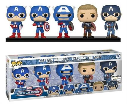 POP!: Marvel: Year of The Shield: Capt America 5PK