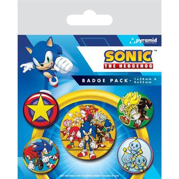 Sonic The Hedgehog Speed Team Badge Pack