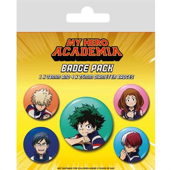 My Hero Academia Characters Team Badge Pack