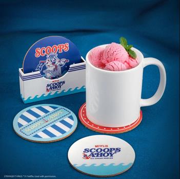 Stranger Things Set of 4 Scoops Ahoy Coasters
