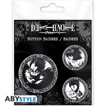 Death Note Light, L & Ryuk Badge Pack