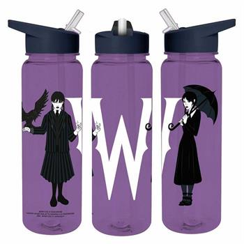 Wednesday (W) Plastic Water Bottle