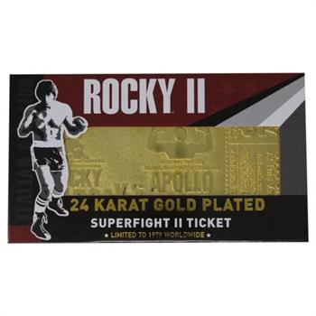 Rocky II Apollo Creed 24K Gold Plated Fight Ticket