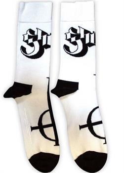 Ghost Unisex Ankle Socks: Symbol Mono (White)