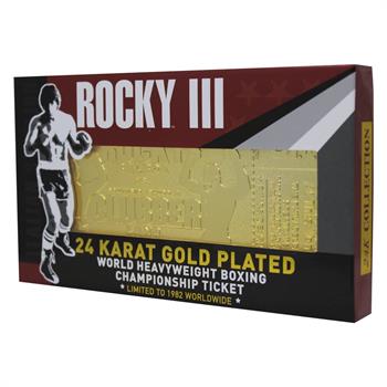Rocky III Clubber Lang 24K Gold Plate Fight Ticket