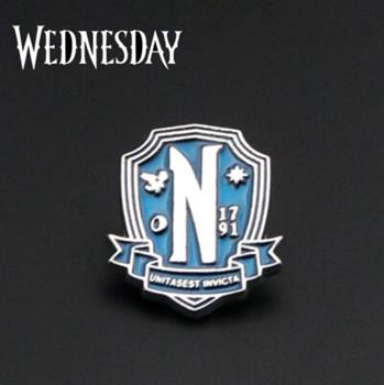Wednesday (Nevermore Shield) Enamel Pin Badge