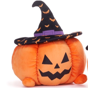 12" Halloween Pumpkin With Hat