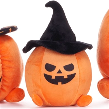 9" Halloween Pumpkin With Hat