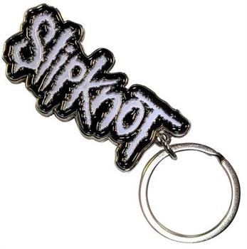 Slipknot: White Logo Black Border Keychain