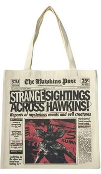 Stranger Things Newspaper Tote Bag